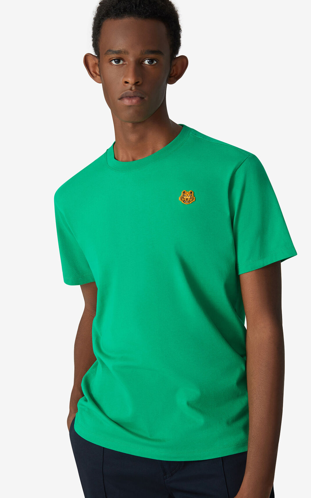 Camisetas Kenzo Tiger Crest Hombre Verde XLM930627